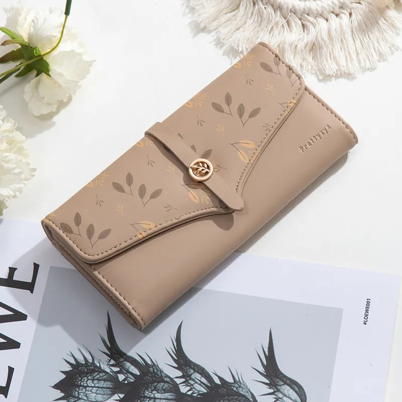 Damen Clutch mit Druckmotiv ⎜ Große Kapazität und praktischer Hakenverschluss im stilvollen Design