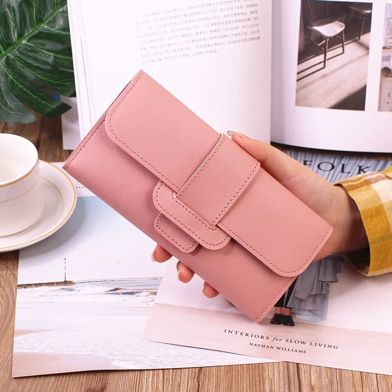 Damen Geldbörse im Langformat ⎜ Tri-Fold Clutch mit großer Kapazität für Karten und Scheine