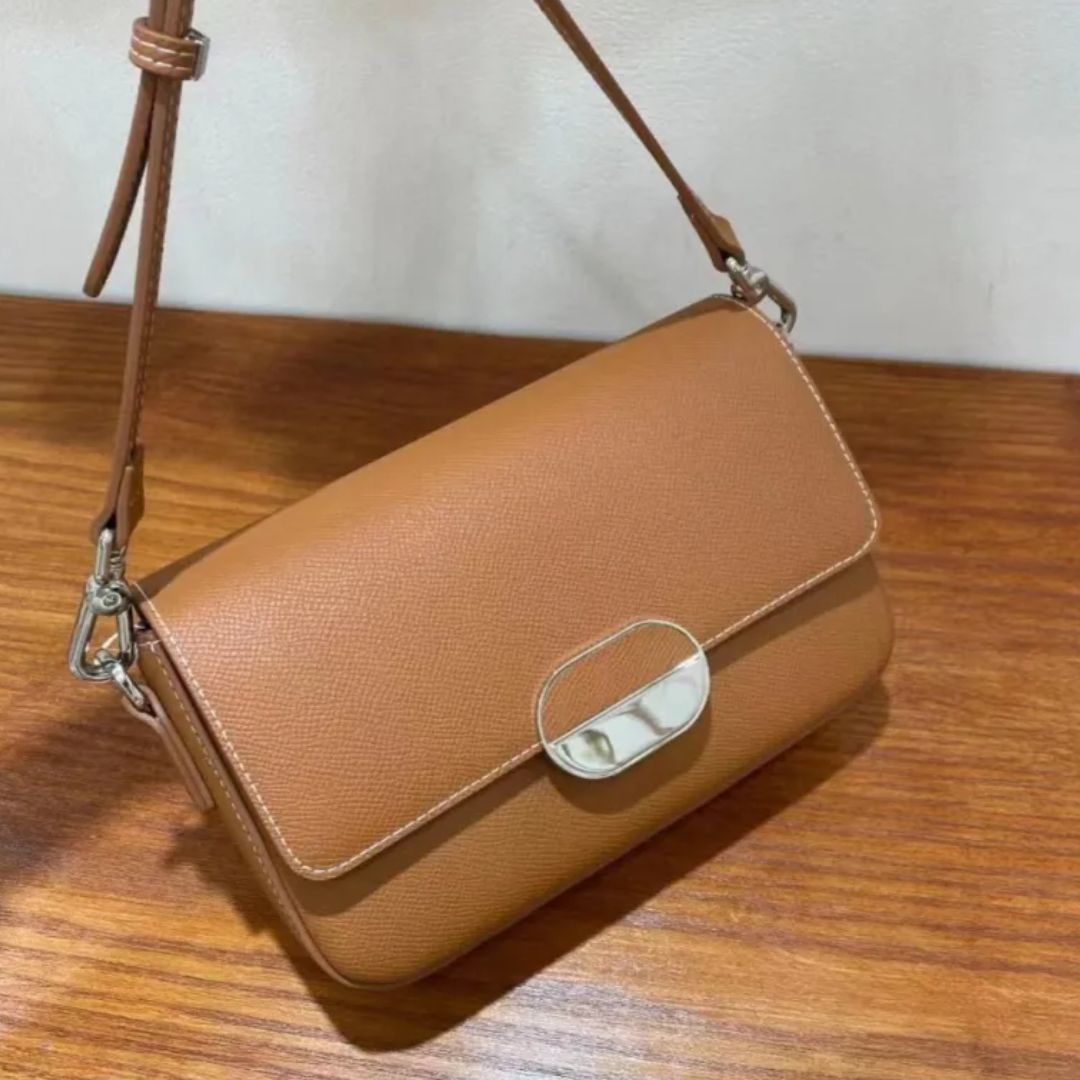Schultertasche für Damen ⎜ Elegante Handtasche aus Kunstleder mit Verschluss