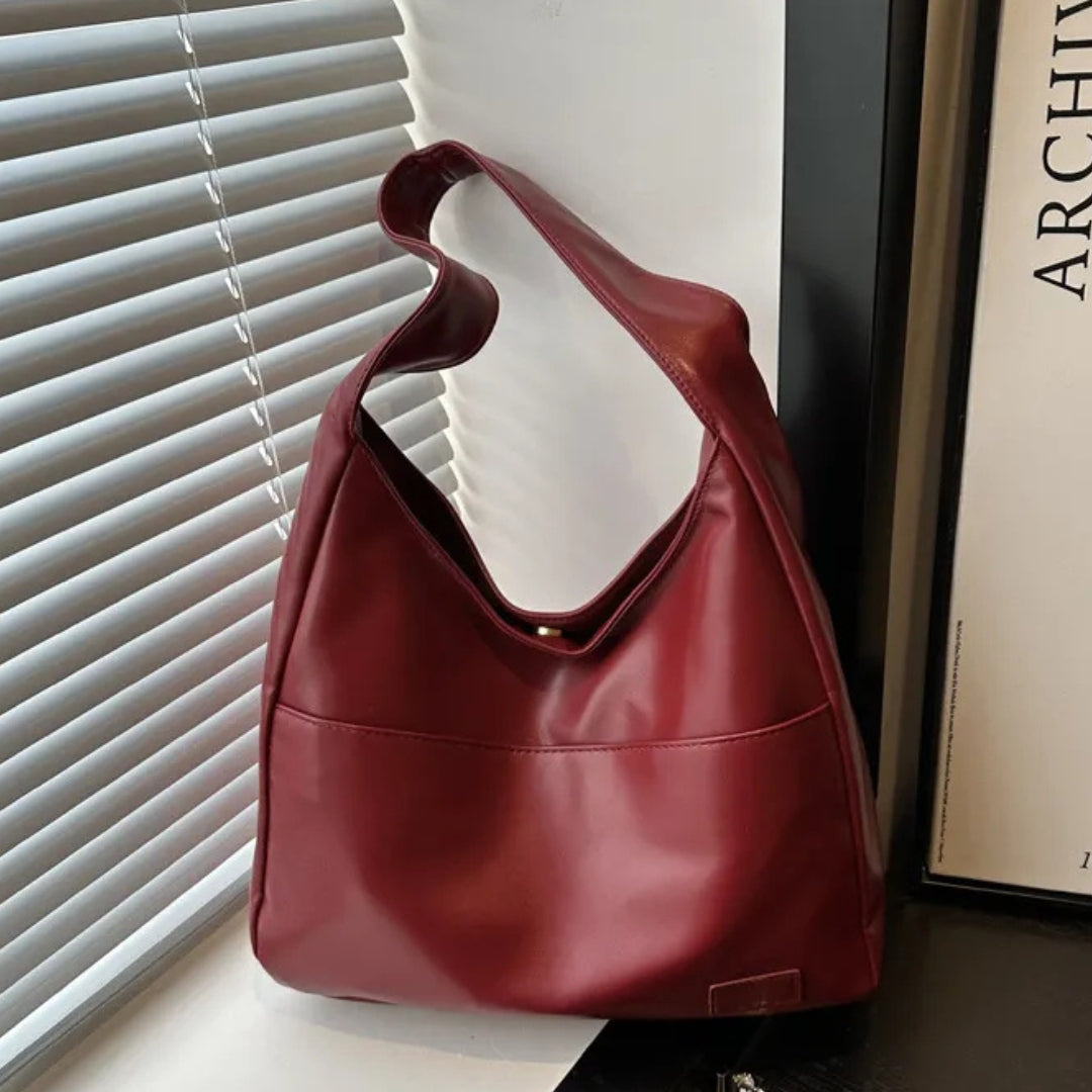 Vintage Hobo Tasche für Damen ⎜ Geräumige Schultertasche aus PU-Leder