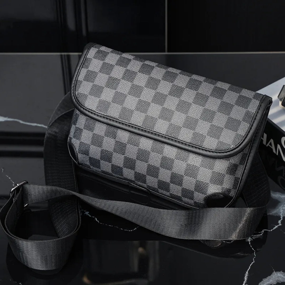 Umhängetasche für Herren ⎜ Modisches Querformat mit Magnetklappe und Verstellbarem Schulterriemen