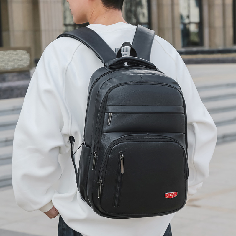 Leder Rucksack für Herren ⎜ Robuster Business-Rucksack mit viel Stauraum für Arbeit und Reisen