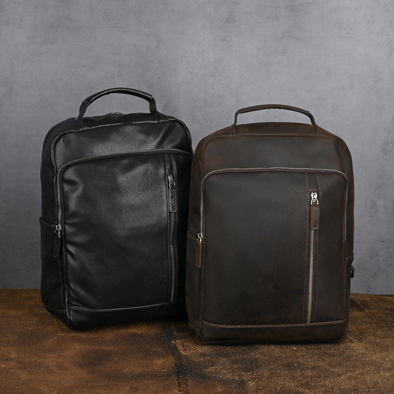 Leder Rucksack für Herren ⎜ Stilvolles Design mit großzügigem Stauraum für Reisen und Freizeit