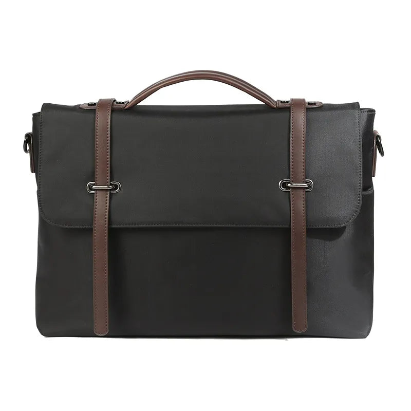 Umhängetasche für Herren ⎜ Lässige Canvas-Tasche mit Tragegriff und stilvollen Riemen für Alltag und Büro