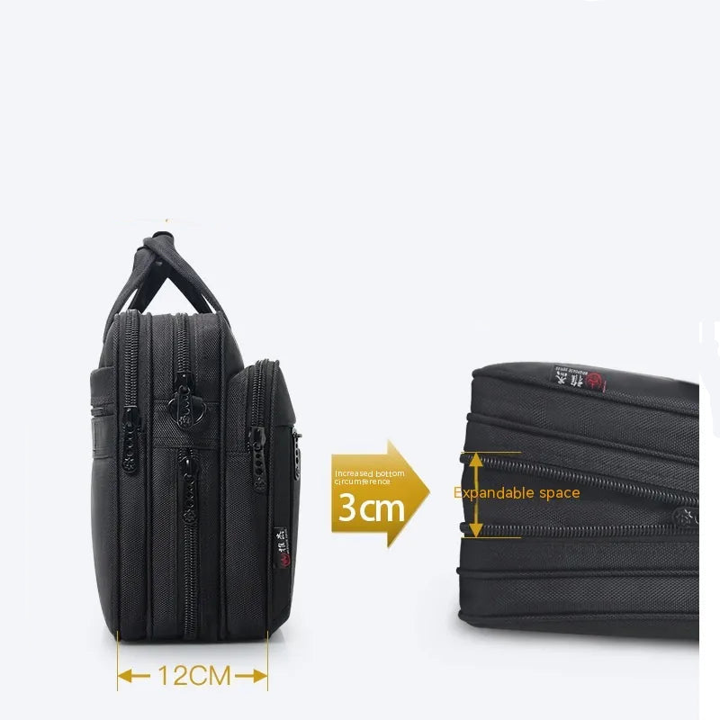 Laptoptasche für Herren ⎜ Robuste Aktentasche aus Canvas mit viel Stauraum und praktischen Fächern