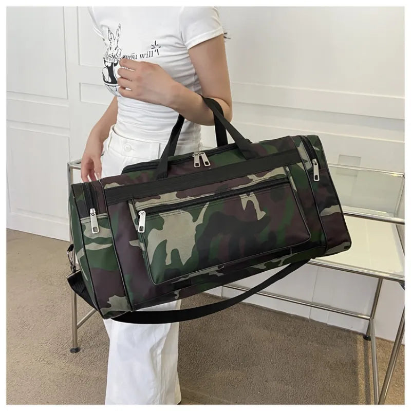Multifunktionale Reisetasche ⎜ Große Kapazität im modernen Camouflage-Design mit praktischen Fächern