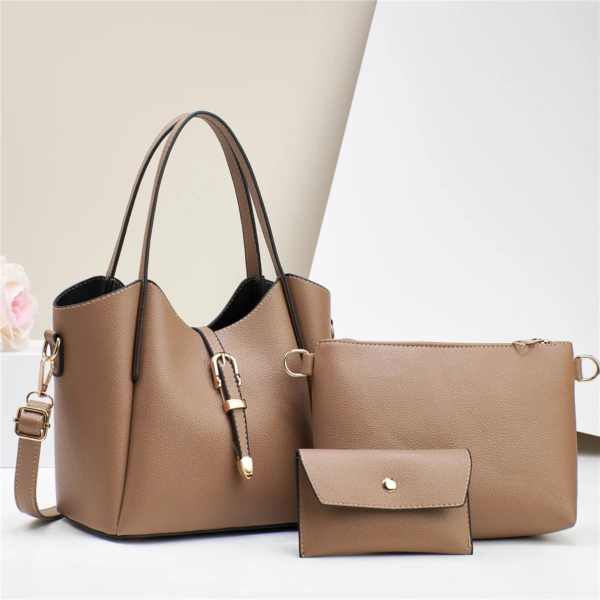 Umhängetasche für Damen ⎜ Drei-teiliges Set mit großem Stauraum und praktischem Design