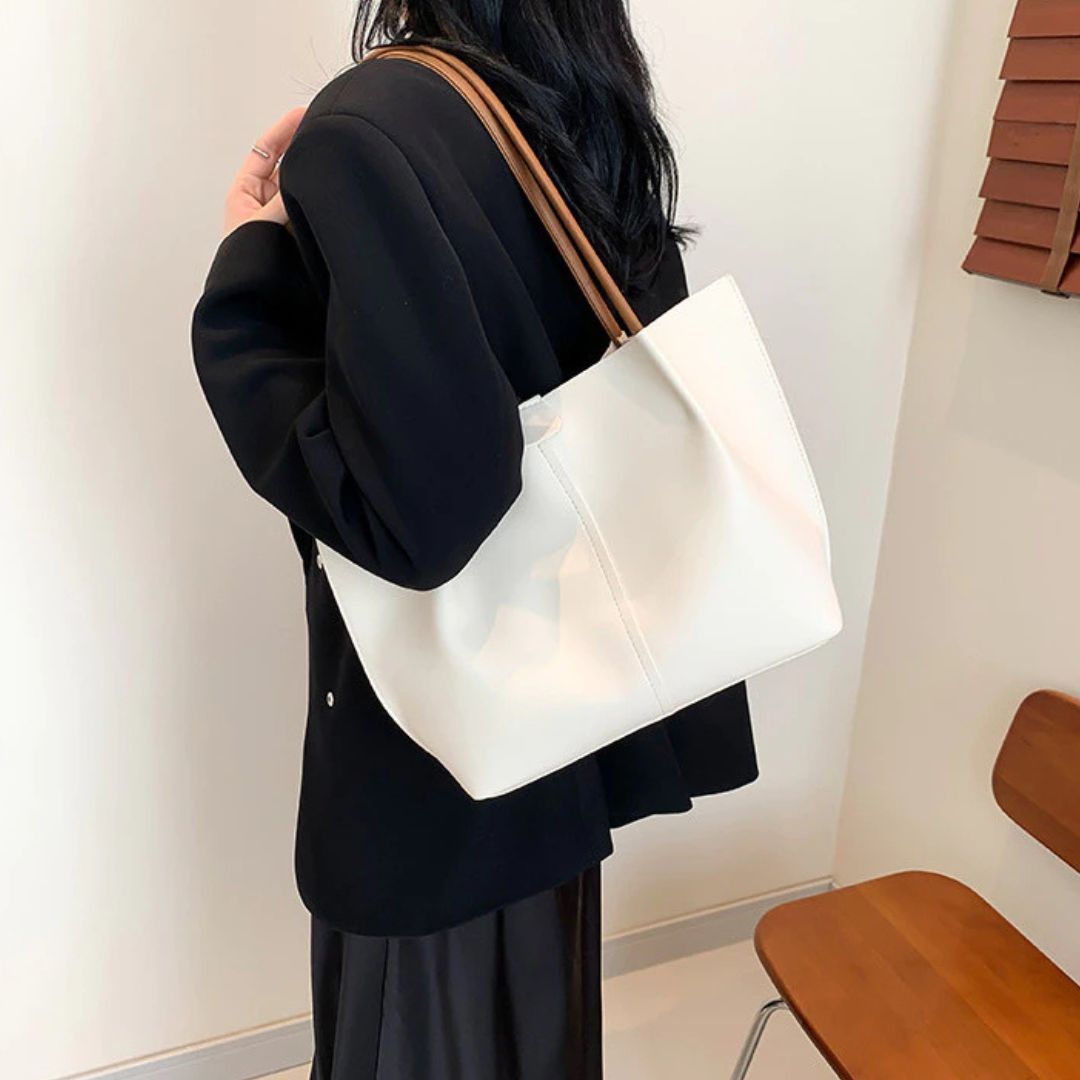 Retro Zwei-Teile Set ⎜ Elegante Tasche mit praktischer Kosmetiktasche und viel Stauraum
