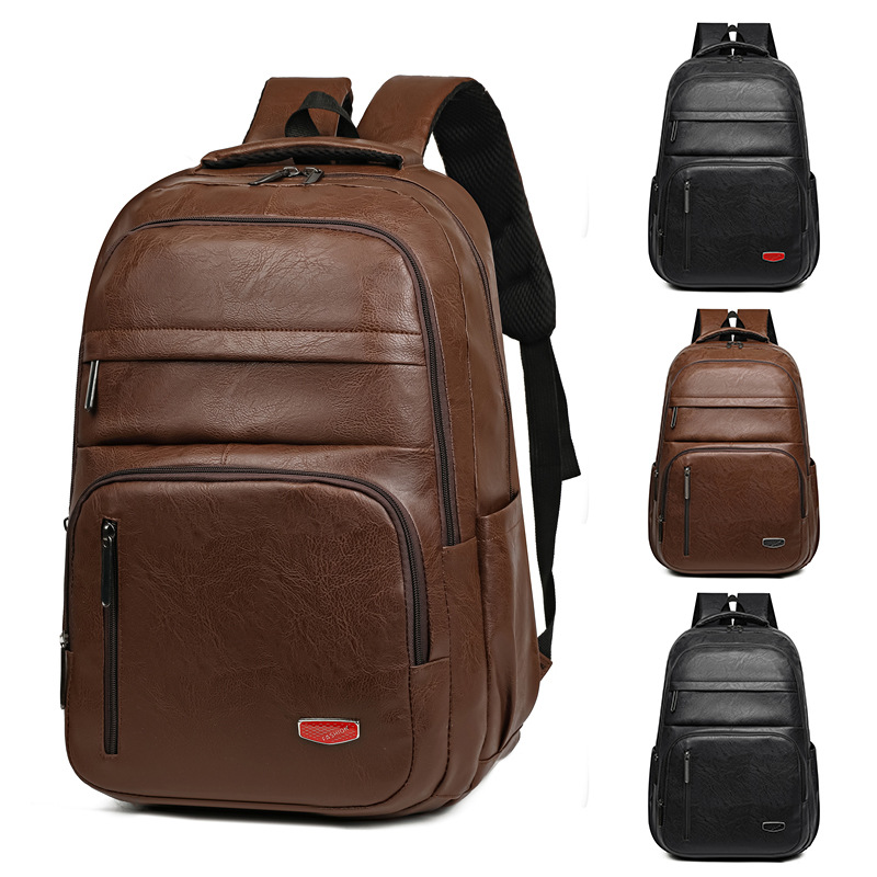 Leder Rucksack für Herren ⎜ Robuster Business-Rucksack mit viel Stauraum für Arbeit und Reisen