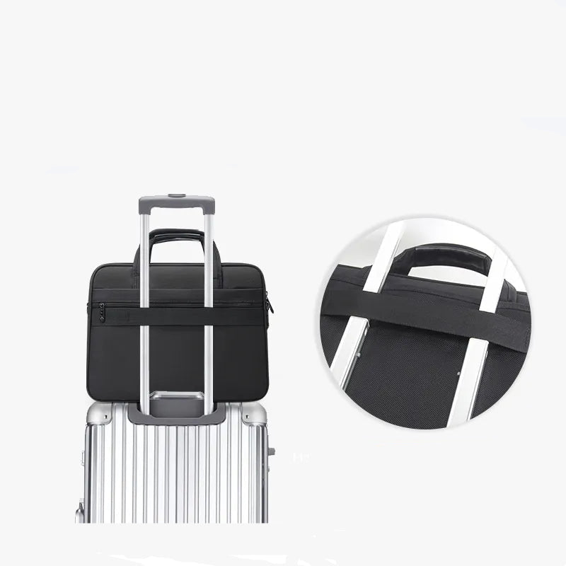 Laptoptasche für Herren ⎜ Robuste Aktentasche aus Canvas mit viel Stauraum und praktischen Fächern