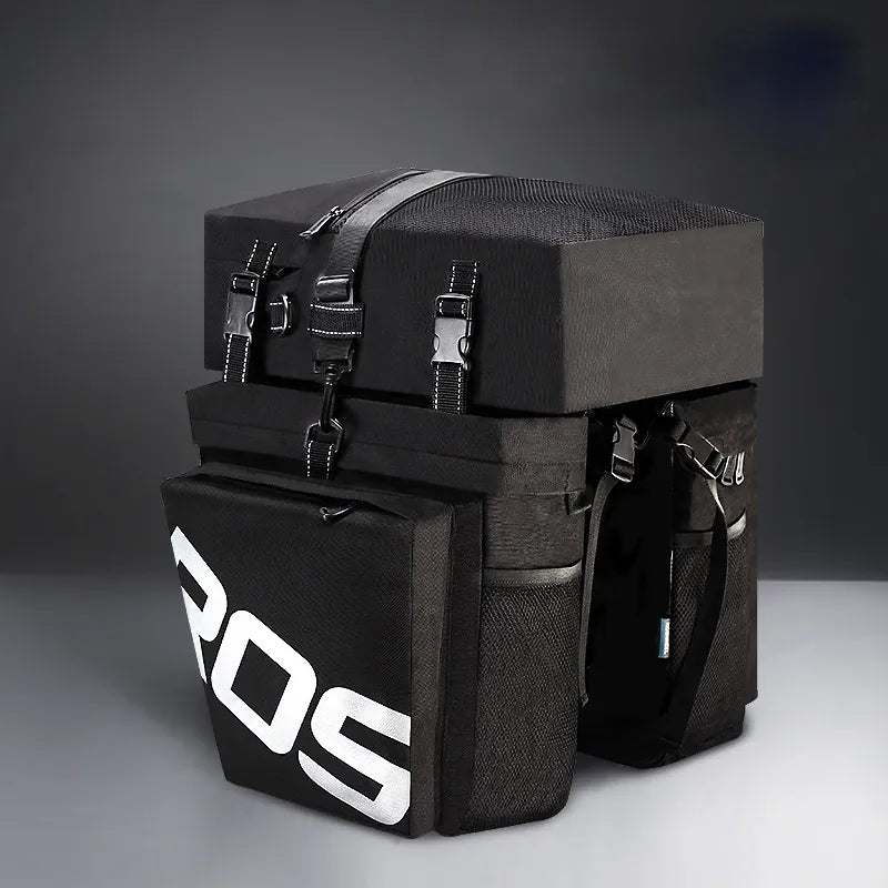 Fahrradtasche für Gepäckträger ⎜ Wasserdichte Doppeltasche mit großer Kapazität und reflektierendem Design