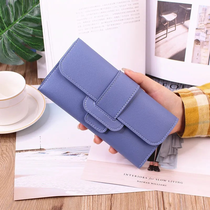 Damen Geldbörse im Langformat ⎜ Tri-Fold Clutch mit großer Kapazität für Karten und Scheine