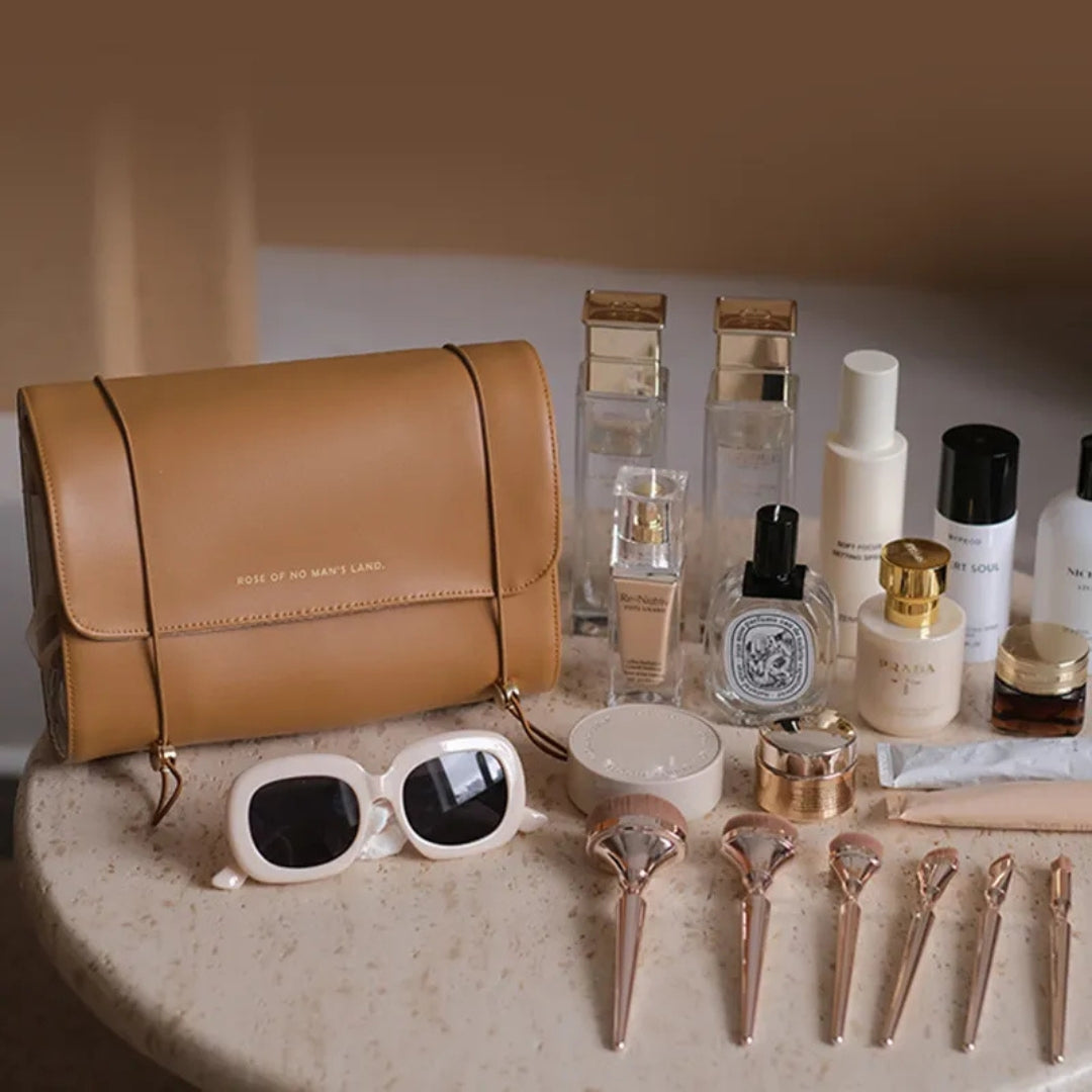 Kosmetiktasche für Damen ⎜ Umschlag-Design mit Großer Kapazität und Praktischem Reißverschluss für Unterwegs