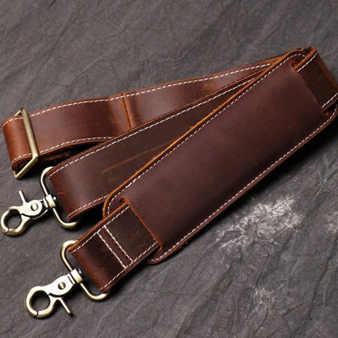 Reisetasche für Herren ⎜ Robuste Ledertasche mit Schultergurt und großer Kapazität