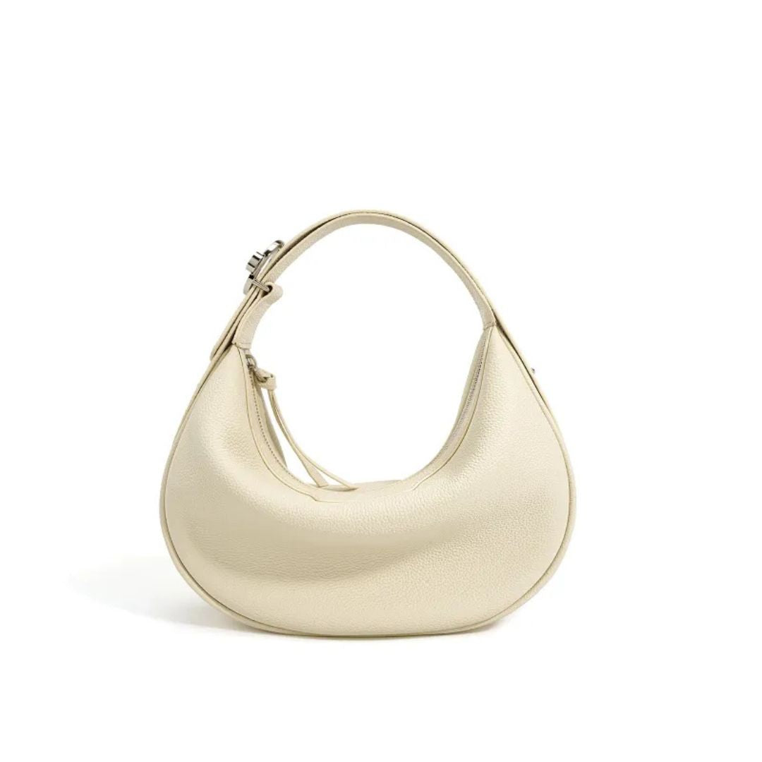 Hobo Tasche für Damen ⎜ Modische Umhängetasche aus hochwertigem Leder in zwei eleganten Farben