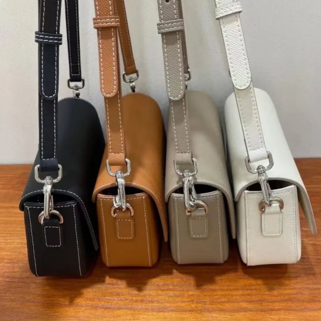Schultertasche für Damen ⎜ Elegante Handtasche aus Kunstleder mit Verschluss
