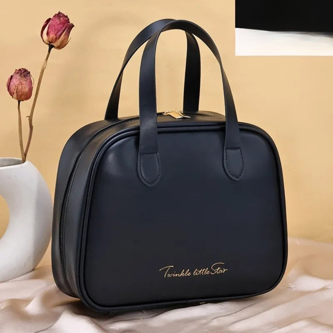 Kosmetiktasche für Damen ⎜ Halbrundes Design mit Tragegriffen und Großer Kapazität für Kosmetik