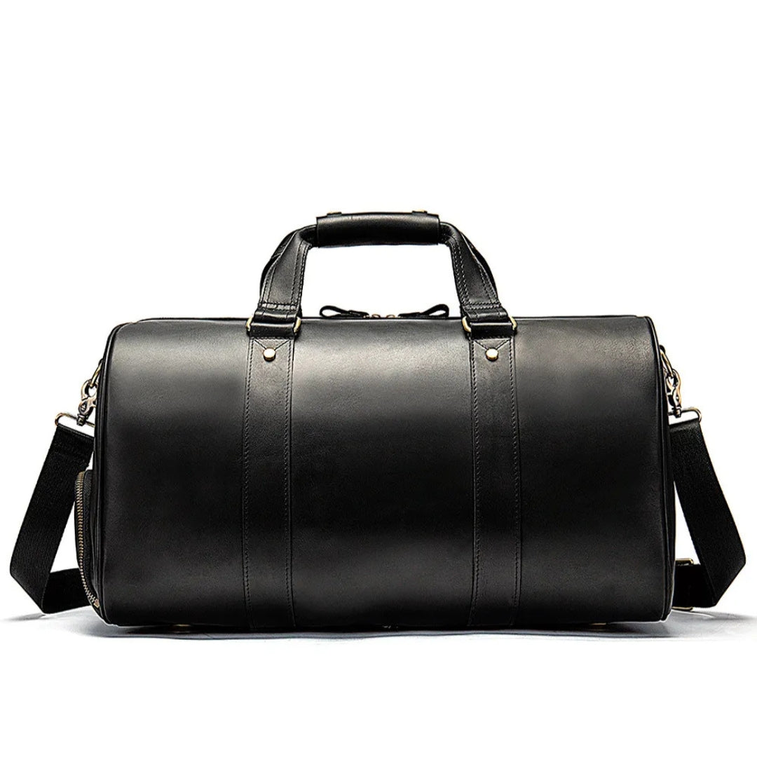 Reisetasche für Herren ⎜ Vintage-Look aus robustem Leder mit viel Stauraum und praktischer Tragbarkeit