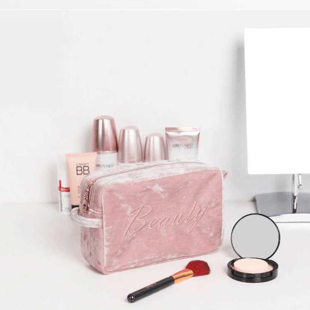 Kosmetiktasche für Damen ⎜ Geräumiges und tragbares Design mit weichem Stoff und praktischer Innenaufteilung