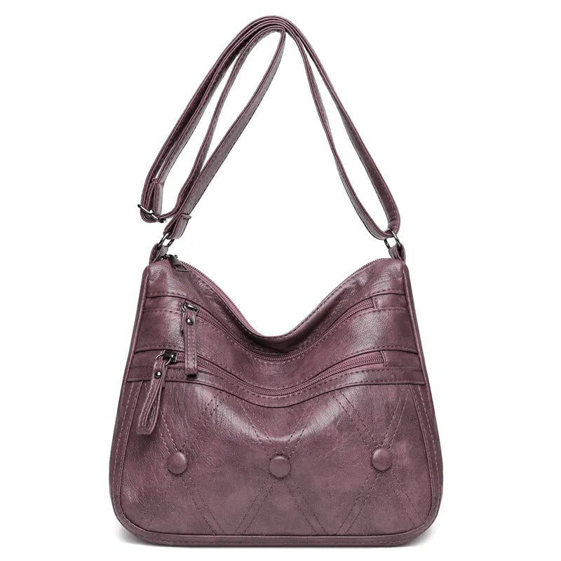 Große Umhängetasche für Damen ⎜ Vielseitige Tasche mit Reißverschlüssen und stilvollem Design
