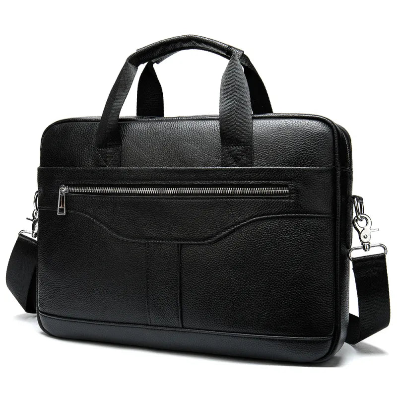 Laptoptasche aus Echtleder für Herren ⎜ Vintage Aktentasche mit praktischen Fächern und robustem Design