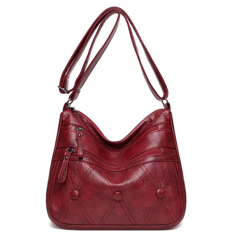 Große Umhängetasche für Damen ⎜ Vielseitige Tasche mit Reißverschlüssen und stilvollem Design