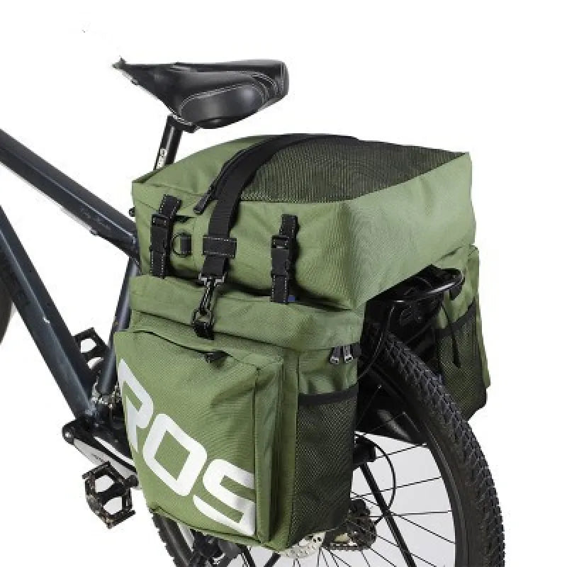 Fahrradtasche für Gepäckträger ⎜ Wasserdichte Doppeltasche mit großer Kapazität und reflektierendem Design