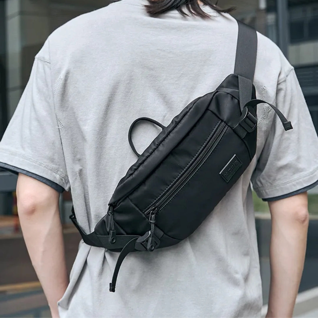 Bauchtasche für Herren ⎜ Leichte Crossbody-Tasche mit Reißverschlussfach und Verstellbarem Gurt