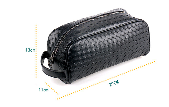 Leder Clutch für Herren ⎜ Handgefertigte Tasche mit großzügigem Stauraum und robustem Reißverschluss