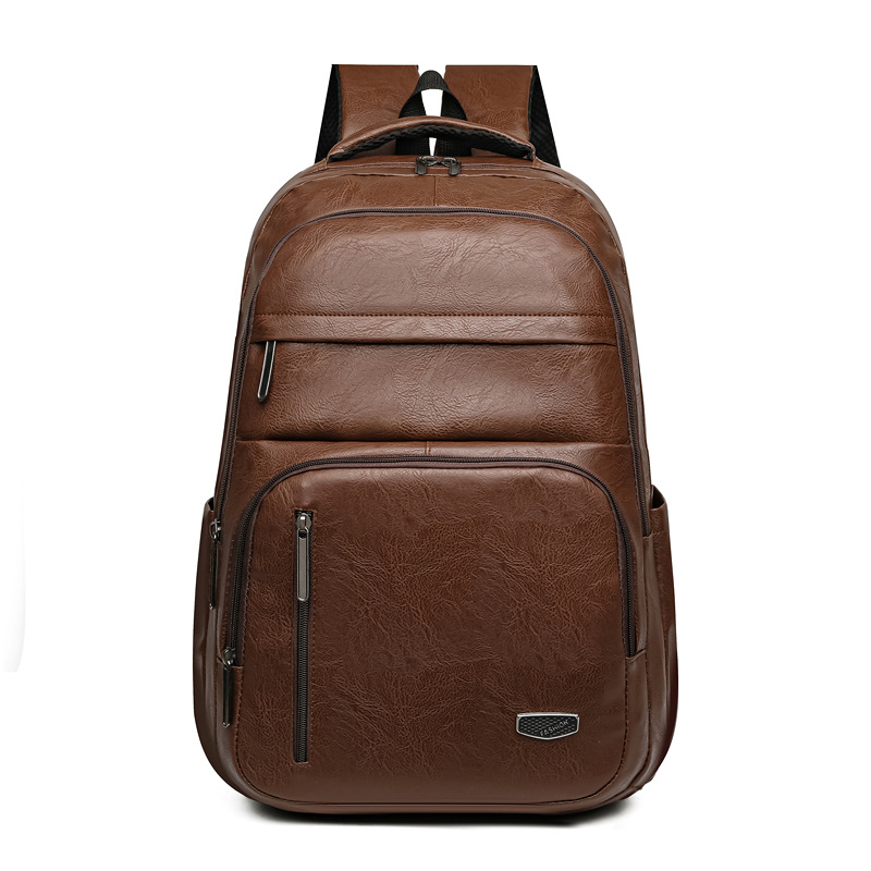 Leder Rucksack für Herren ⎜ Robuster Business-Rucksack mit viel Stauraum für Arbeit und Reisen