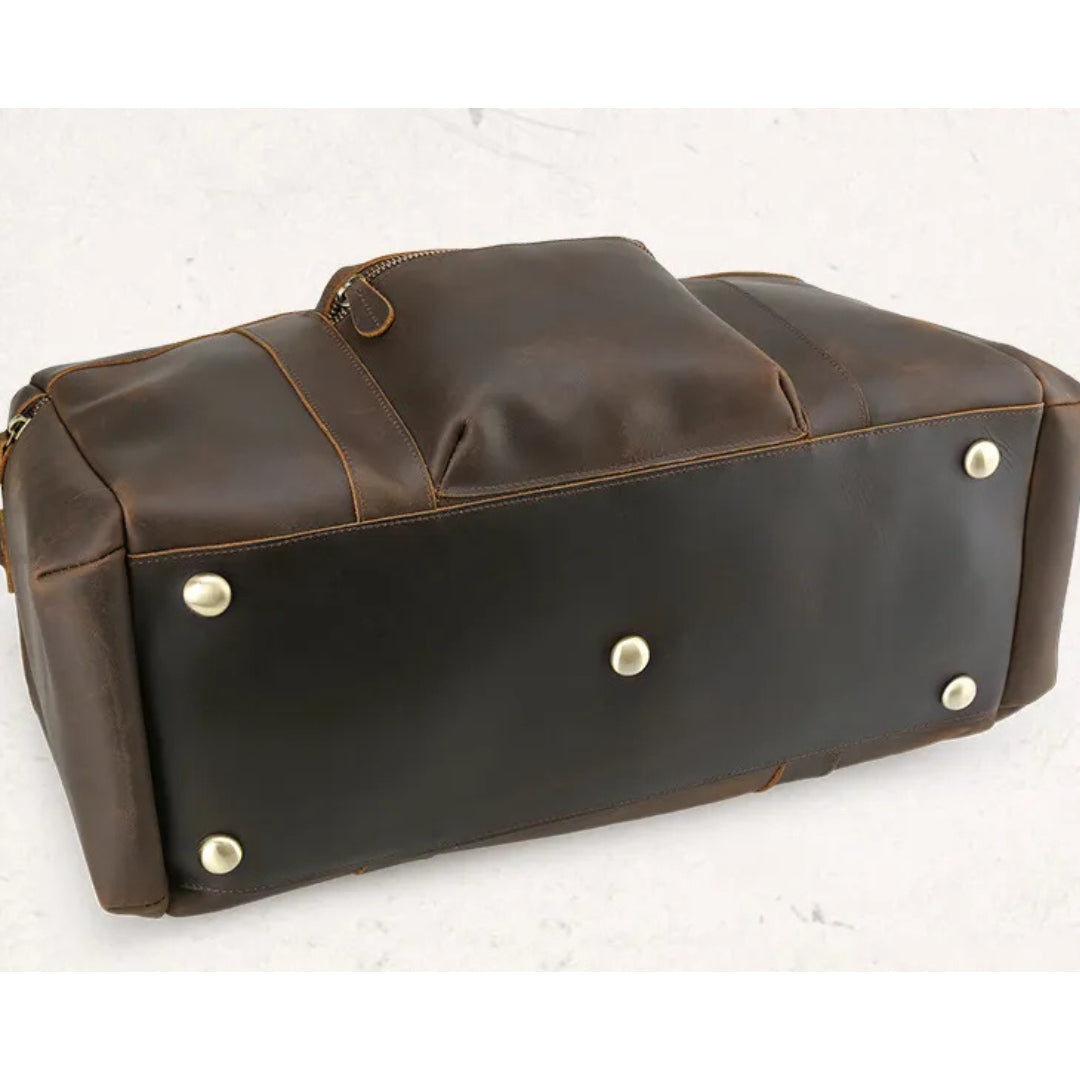Reisetasche für Herren ⎜ Vintage-Leder mit großzügigem Stauraum und praktischen Fächern
