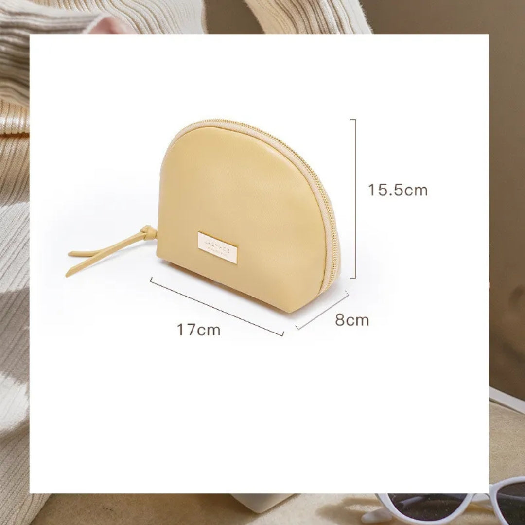 Kosmetiktasche für Damen ⎜ Elegantes Muschel-Design mit Großer Kapazität und Praktischem Innenfach