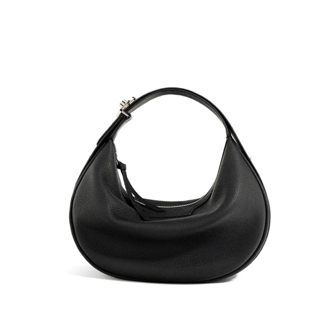 Hobo Tasche für Damen ⎜ Modische Umhängetasche aus hochwertigem Leder in zwei eleganten Farben