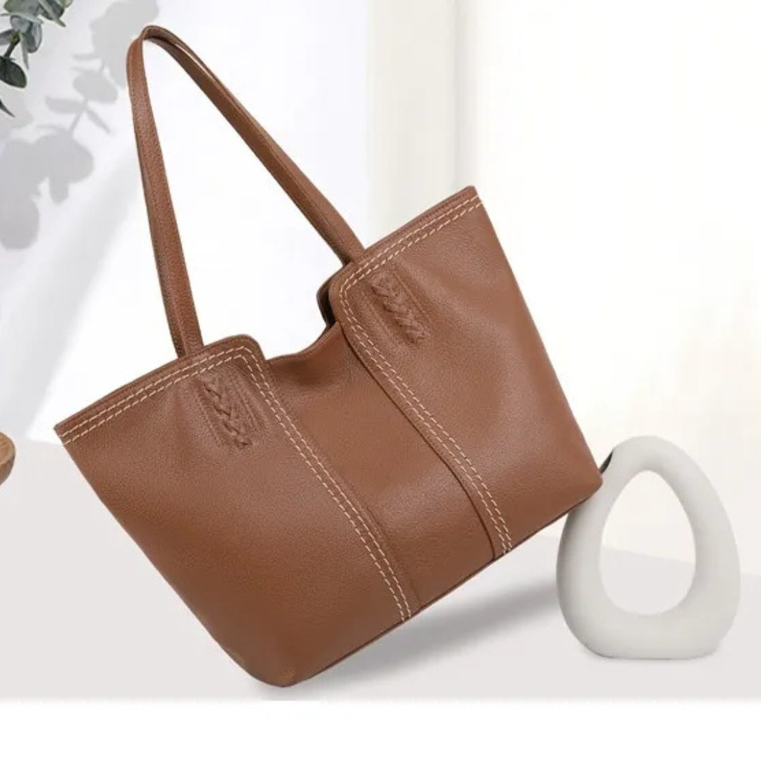 Leder Tasche für Damen ⎜ Geräumige Tote Bag mit Stilvollem Design und Robusten Nähten