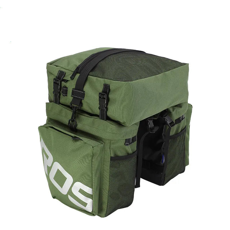 Fahrradtasche für Gepäckträger ⎜ Wasserdichte Doppeltasche mit großer Kapazität und reflektierendem Design