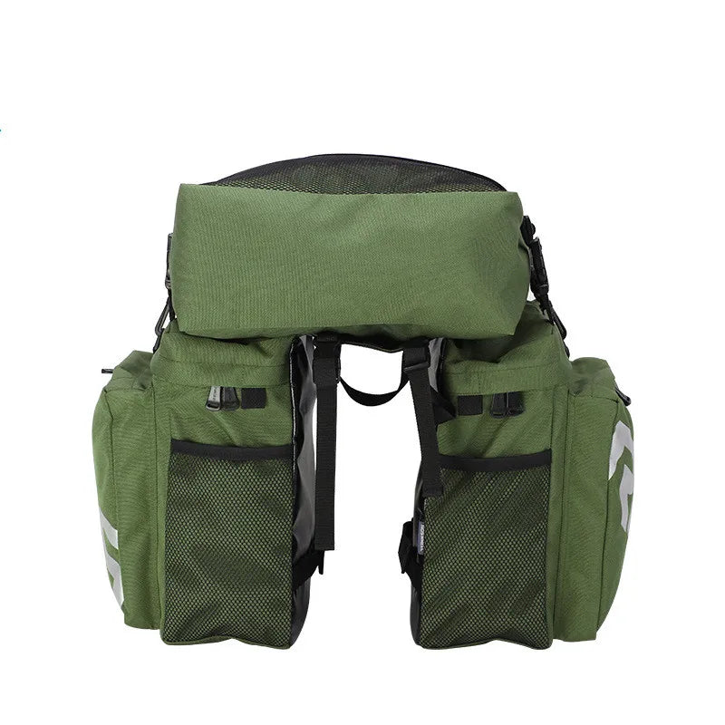 Fahrradtasche für Gepäckträger ⎜ Wasserdichte Doppeltasche mit großer Kapazität und reflektierendem Design