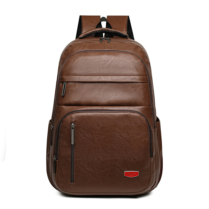 Leder Rucksack für Herren ⎜ Robuster Business-Rucksack mit viel Stauraum für Arbeit und Reisen
