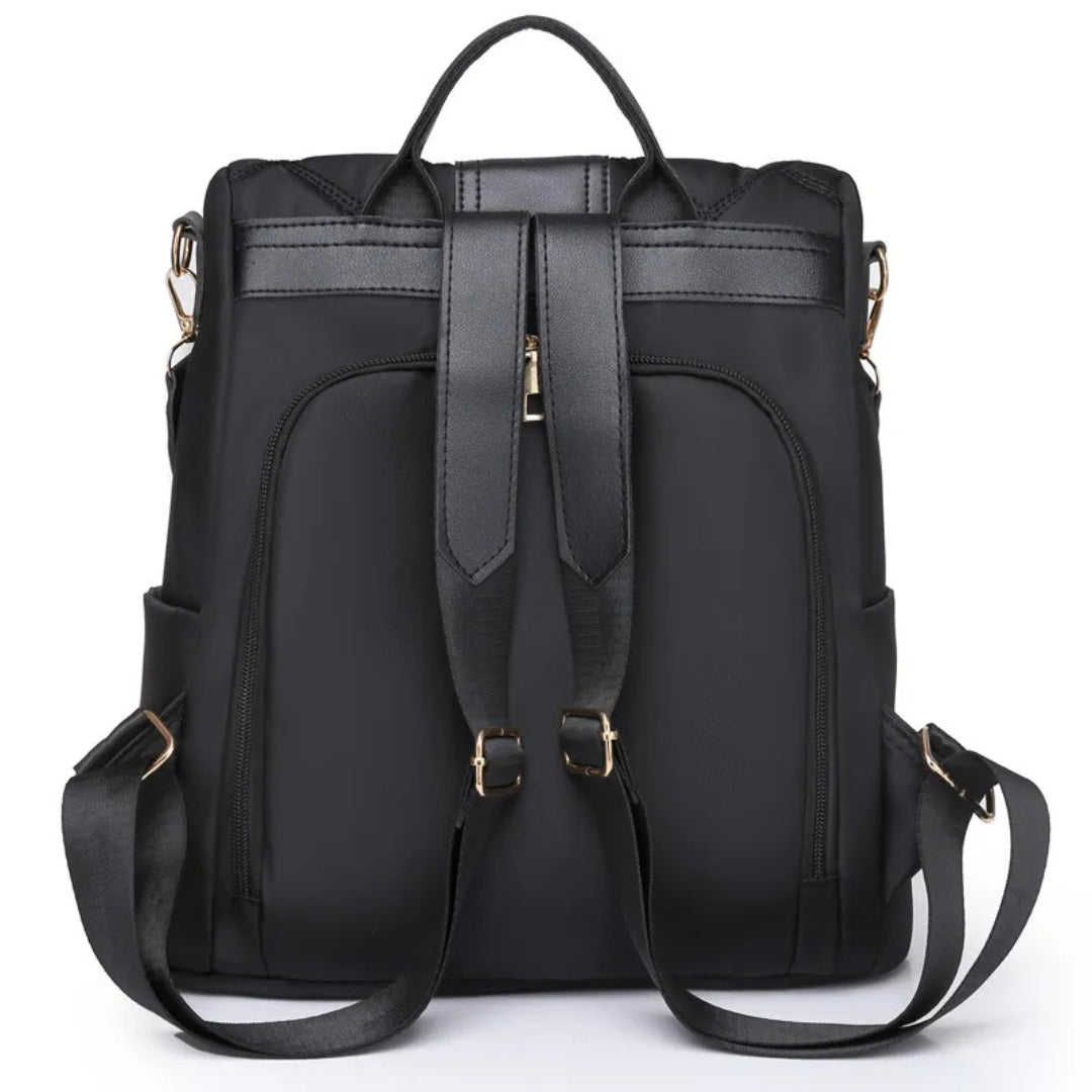 Damen Rucksack ⎜ Modischer Rauten-Design Träger mit buntem Schulterriemen