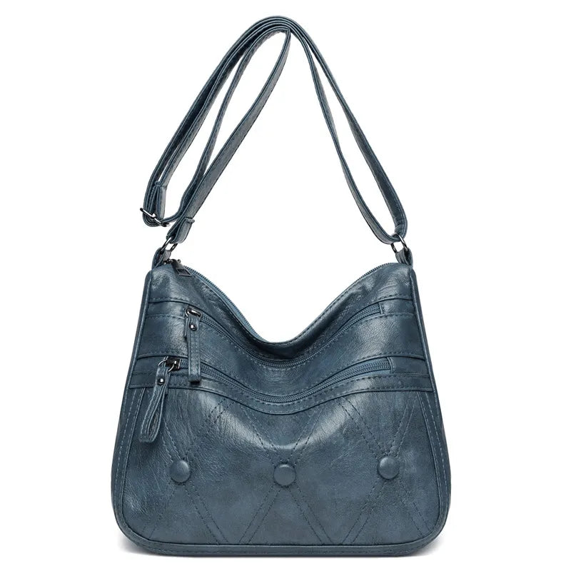 Große Umhängetasche für Damen ⎜ Vielseitige Tasche mit Reißverschlüssen und stilvollem Design