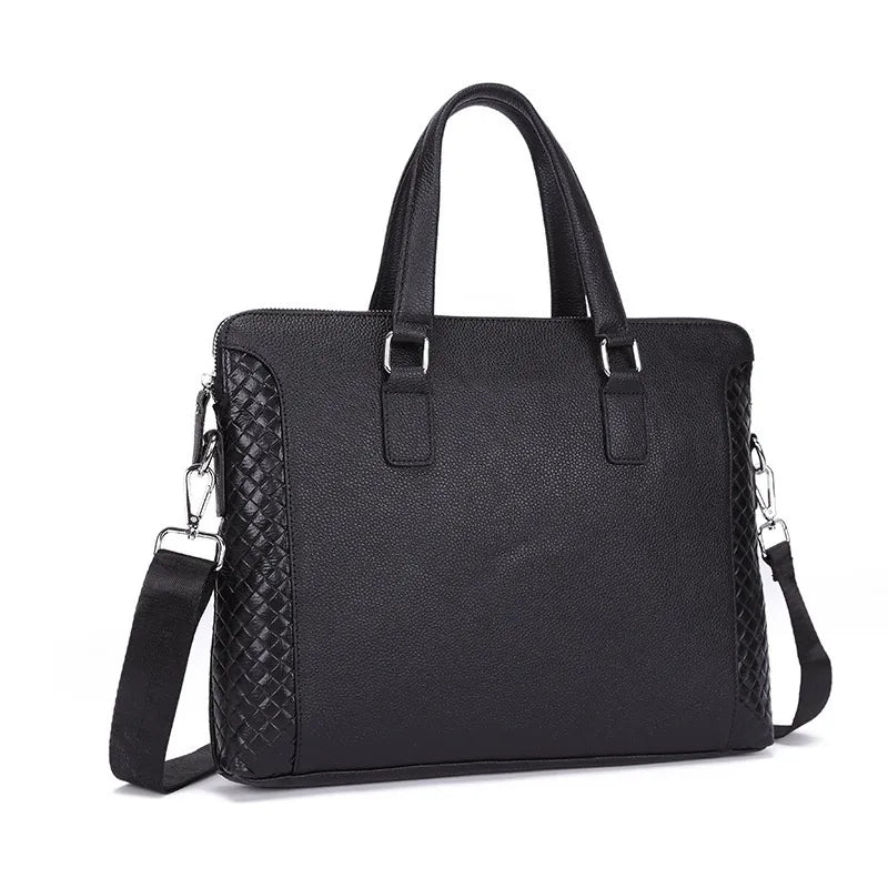 Laptoptasche für Herren ⎜ Echtleder-Aktentasche mit stylischem Design und Platz für 14-Zoll-Laptop