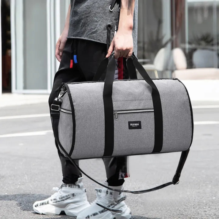 Reisetasche für Damen und Herren ⎜ Große Weekender-Tasche mit Schultergurt und separatem Schuhfach