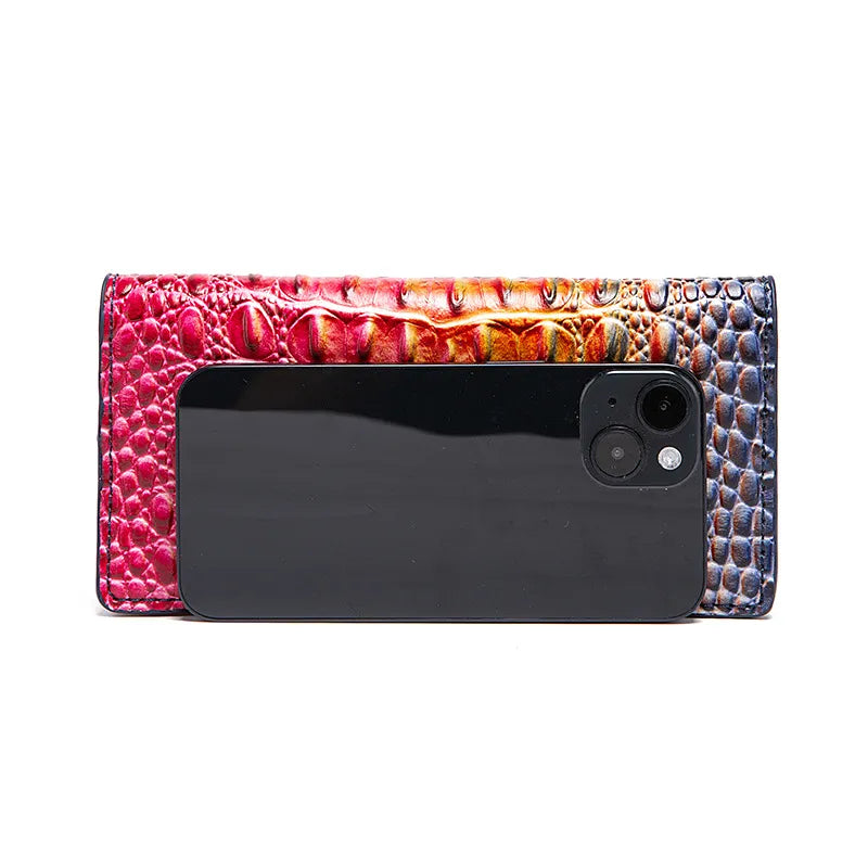 Clutch für Damen ⎜ Elegante Geldbörse im Krokodil-Design aus hochwertigem Kunstleder