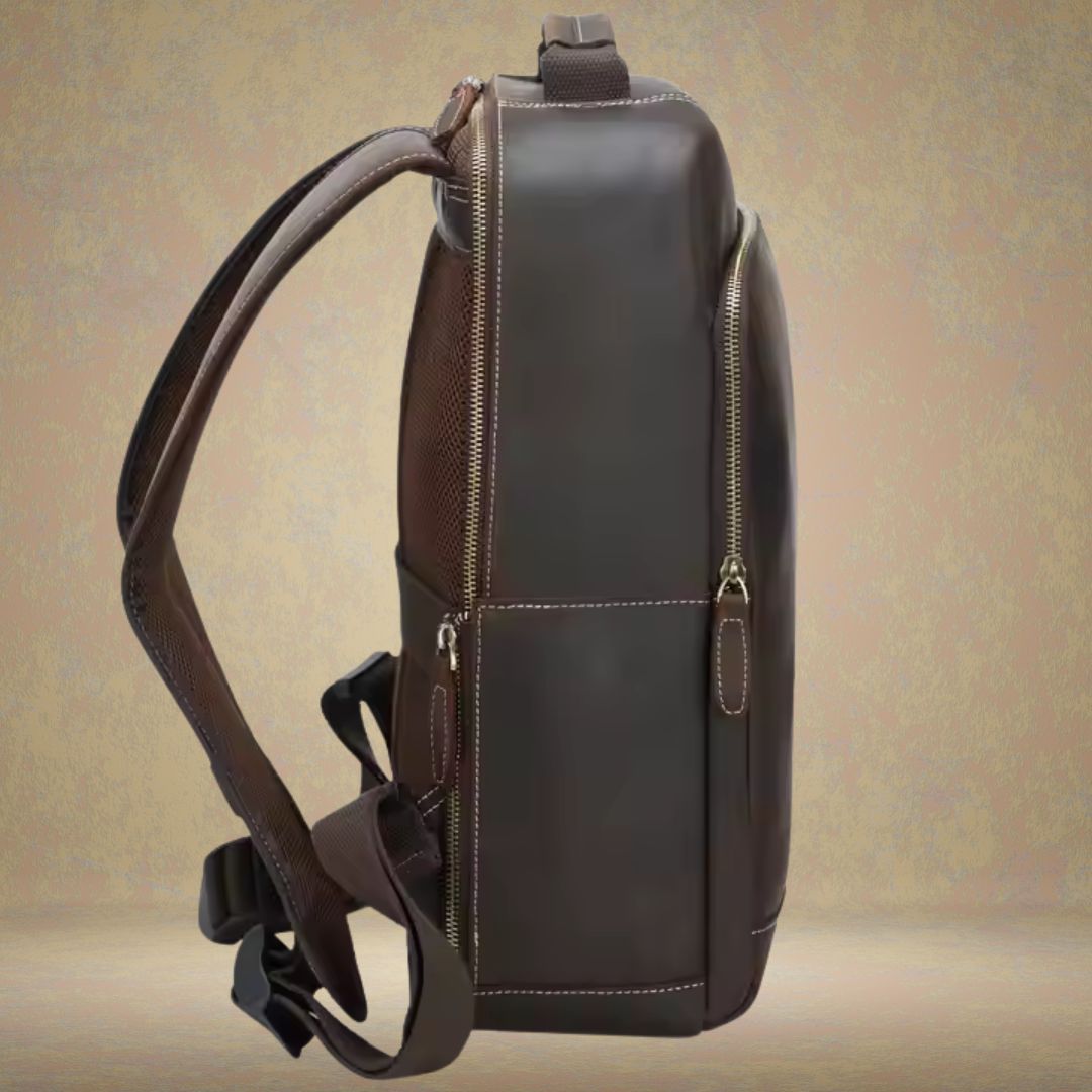 Leder Rucksack für Herren ⎜ Stilvolles Design mit großzügigem Stauraum für Reisen und Freizeit