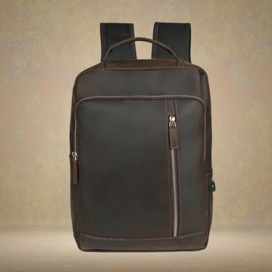 Leder Rucksack für Herren ⎜ Stilvolles Design mit großzügigem Stauraum für Reisen und Freizeit