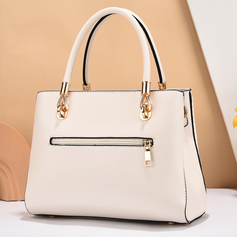 Elegante Handtasche für Damen ⎜ Schlichtes Design im Croco-Look mit verstellbarem Schultergurt