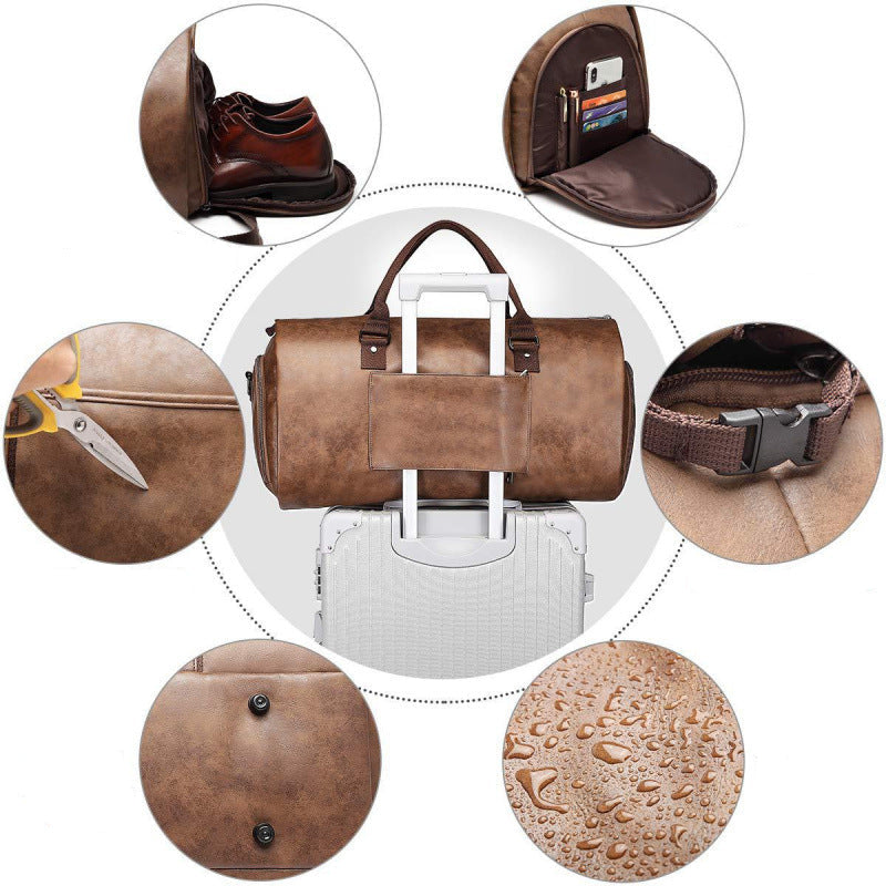 Anzugtasche für Herren mit Tragegurt ⎜ Knitterfreie Reisetasche mit Anzugfach und großem Innenraum