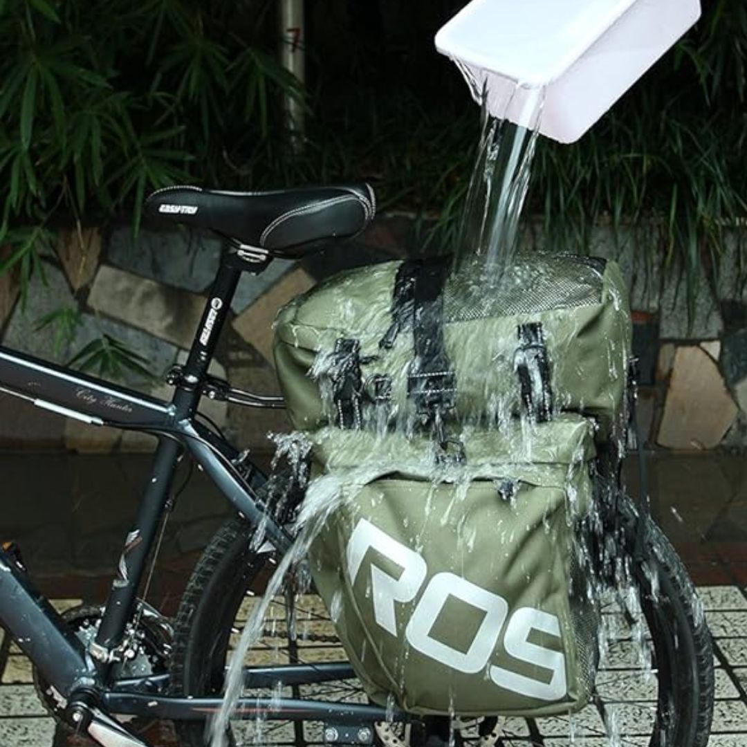 Fahrradtasche für Gepäckträger ⎜ Wasserdichte Doppeltasche mit großer Kapazität und reflektierendem Design