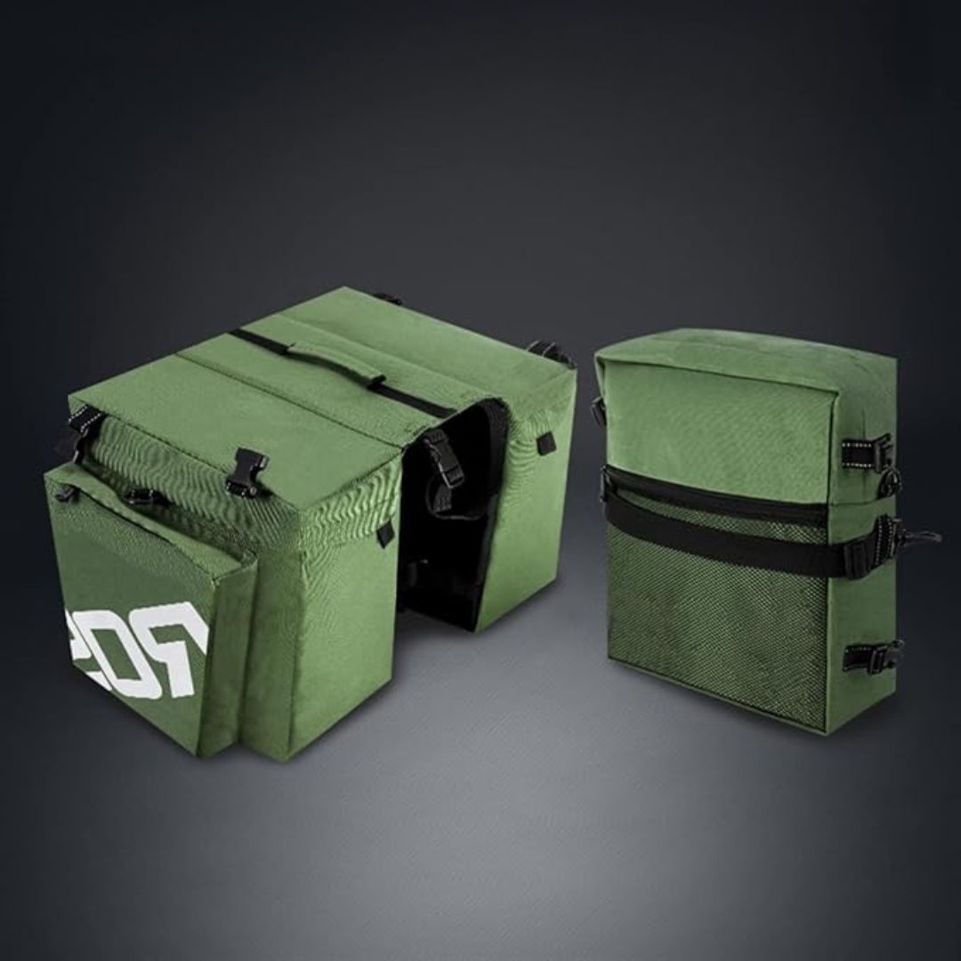 Fahrradtasche für Gepäckträger ⎜ Wasserdichte Doppeltasche mit großer Kapazität und reflektierendem Design