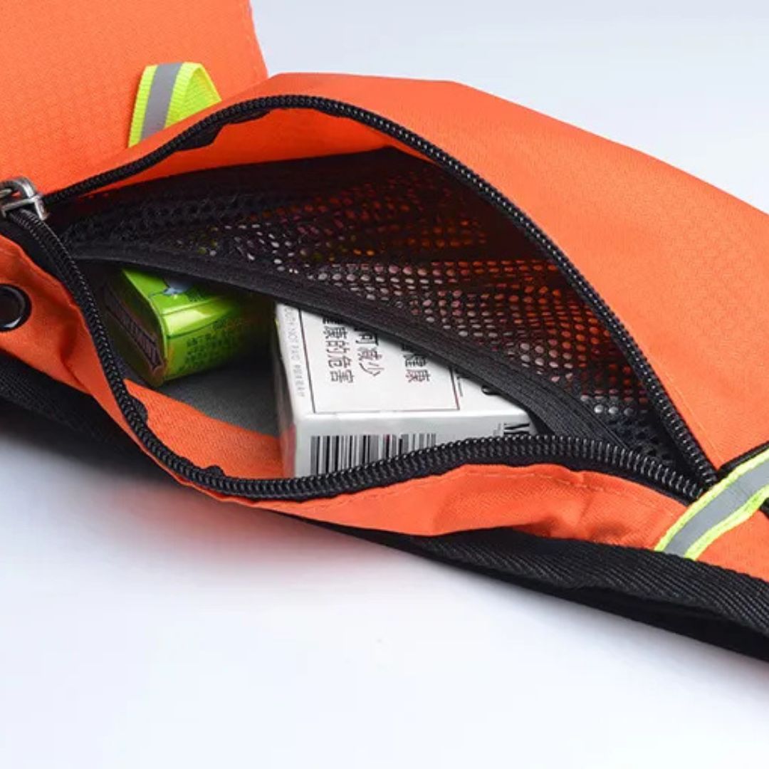 Laufgürteltasche für Damen und Herren ⎜ Sportliche Hüfttasche mit Flaschenhalter und Handyfach für unterwegs