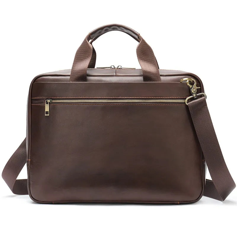 Laptoptasche aus Echtleder für Herren ⎜ Elegante Aktentasche mit großem Stauraum und robustem Design
